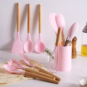 Lot de 12 ustensiles de cuisine en silicone