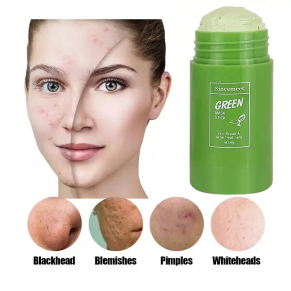 Bâton de masque à l’argile au thé vert – Nettoyant purifiant et nourrissant