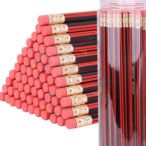 Douzaines Crayons HB en bois avec gomme