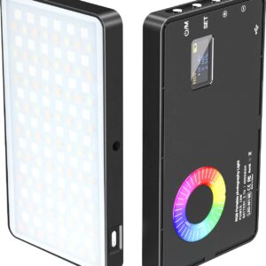 Lumière LED RGB portable rechargeable pour photographie et streaming