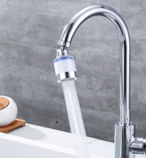Mini robinet filtre 360° rotatif – Anti-éclaboussures et économie d’eau