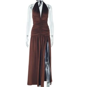 Robe d’été décontractée sans manches à col
