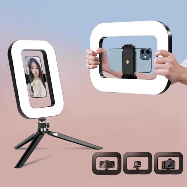 Anneau lumineux portable 20W – Lampe selfie LED rechargeable